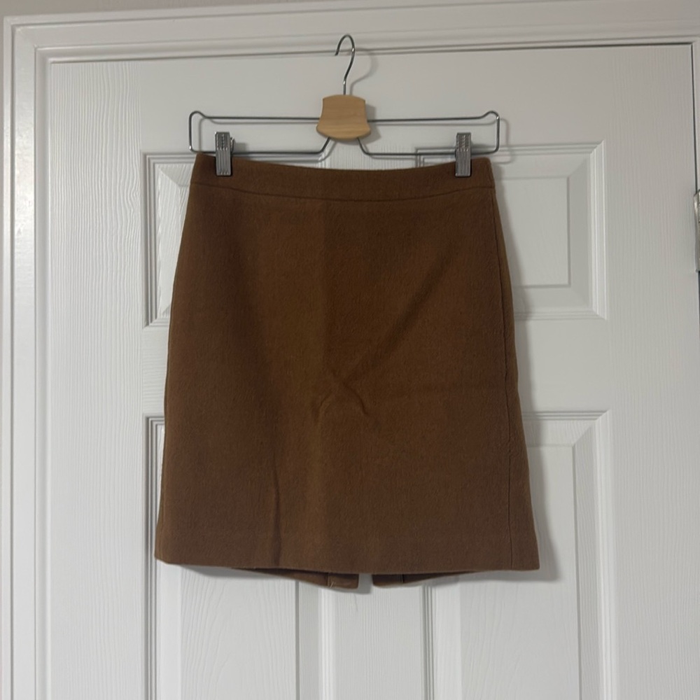 Camel colored j.crew wool skirt